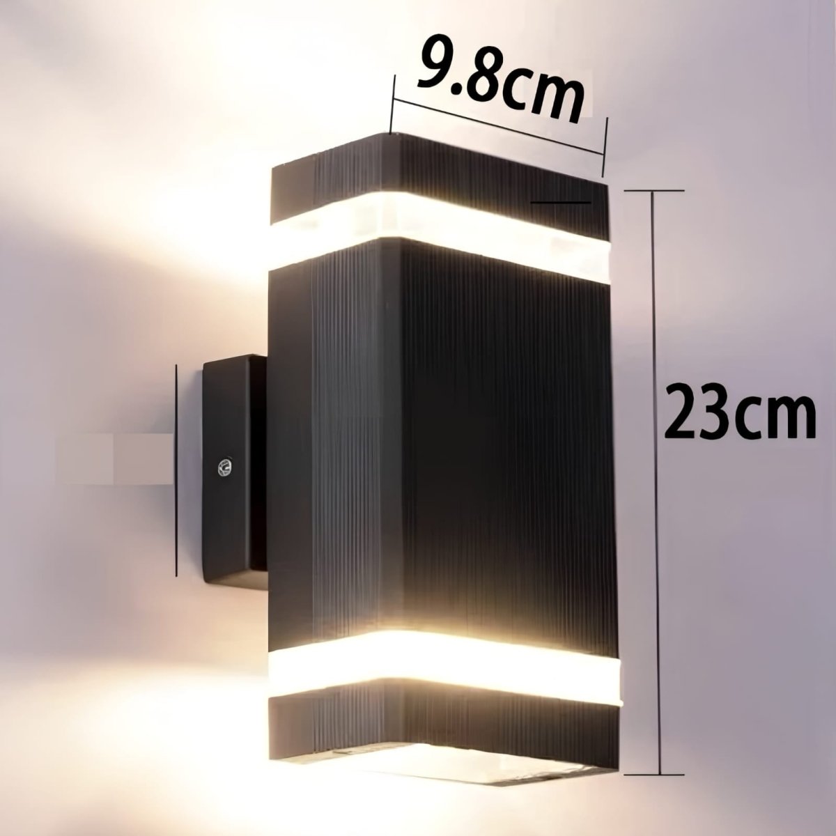 Up Down Black Outdoor Wall Sconce - Lattea Global