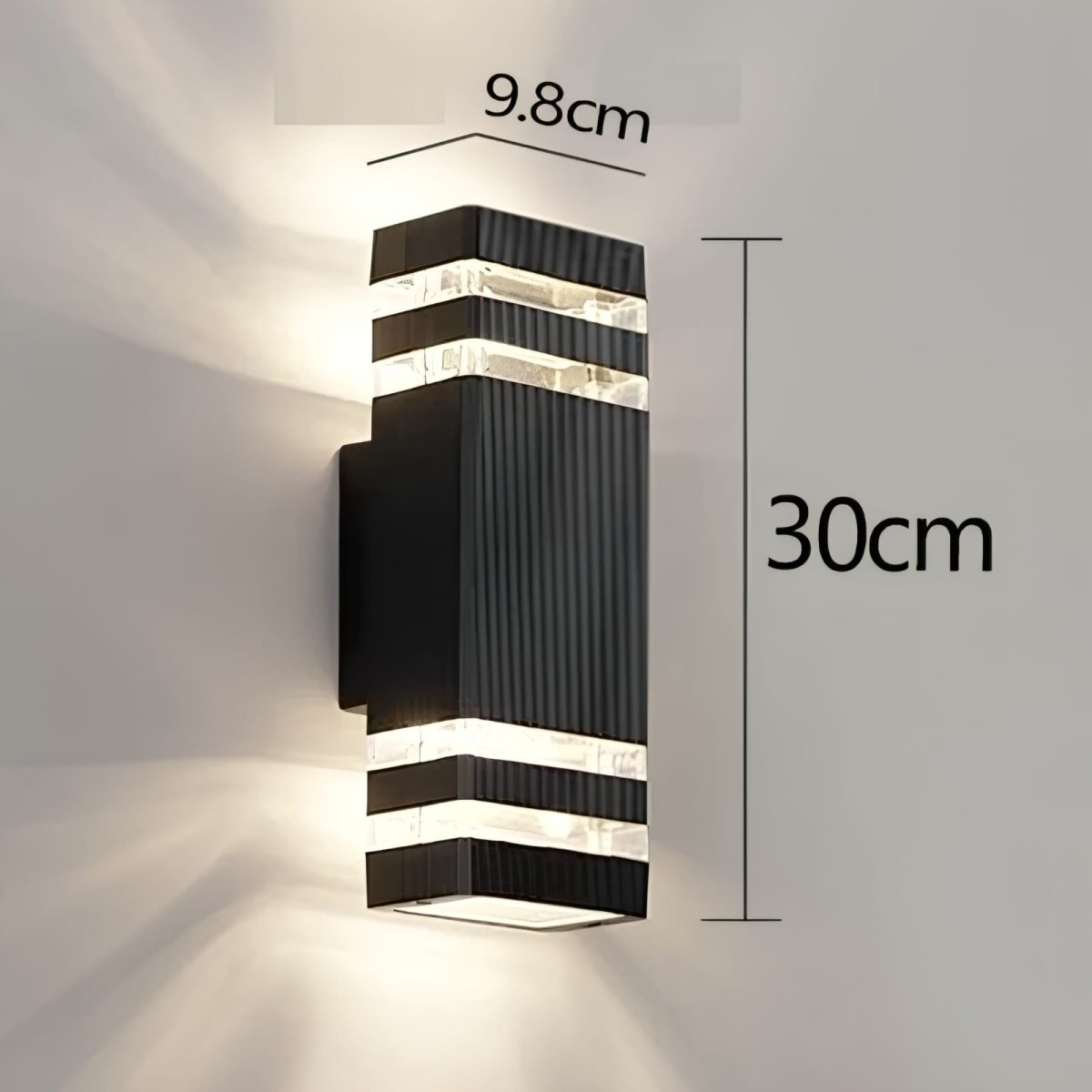 Up Down Black Outdoor Wall Sconce - Lattea Global
