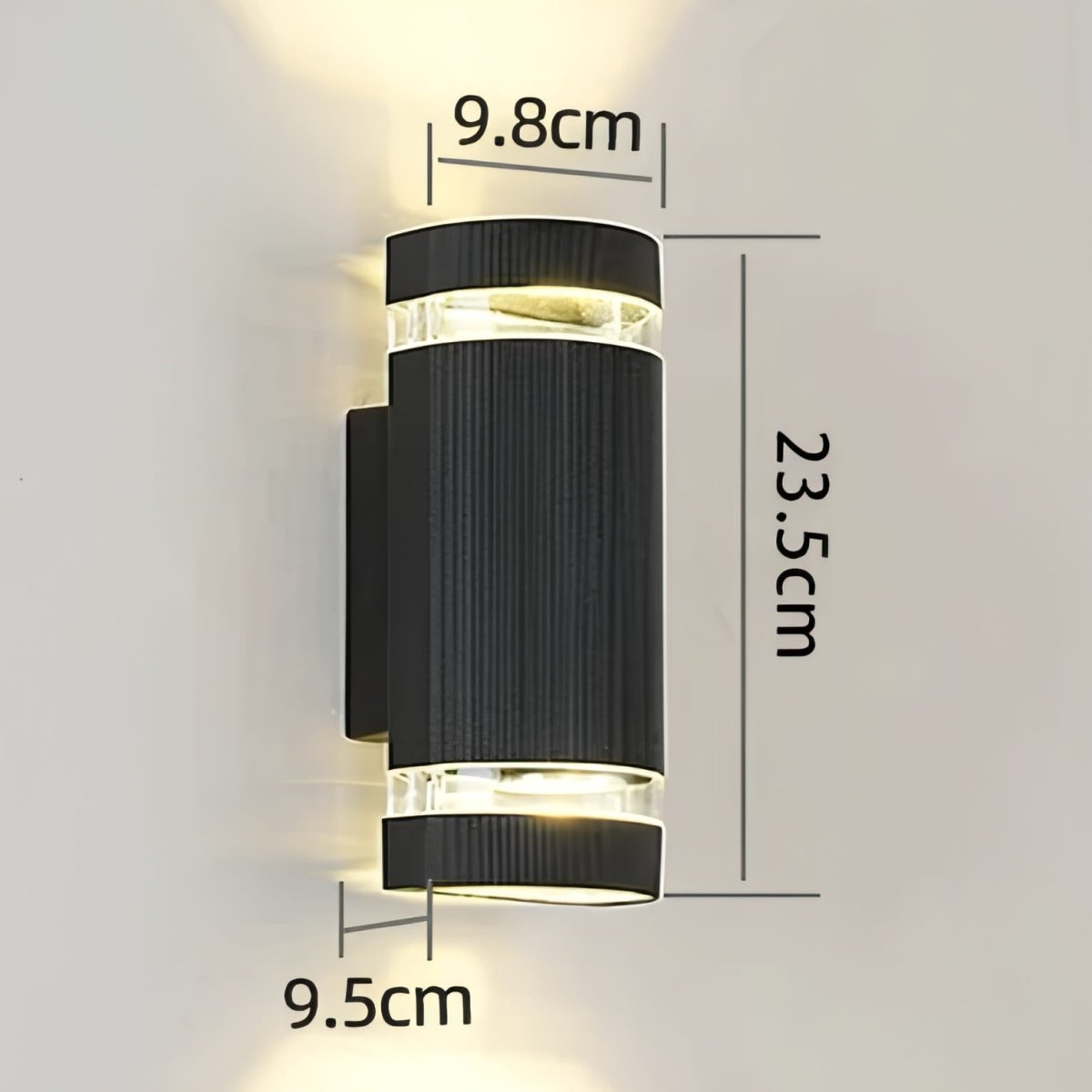 Up Down Black Outdoor Wall Sconce - Lattea Global