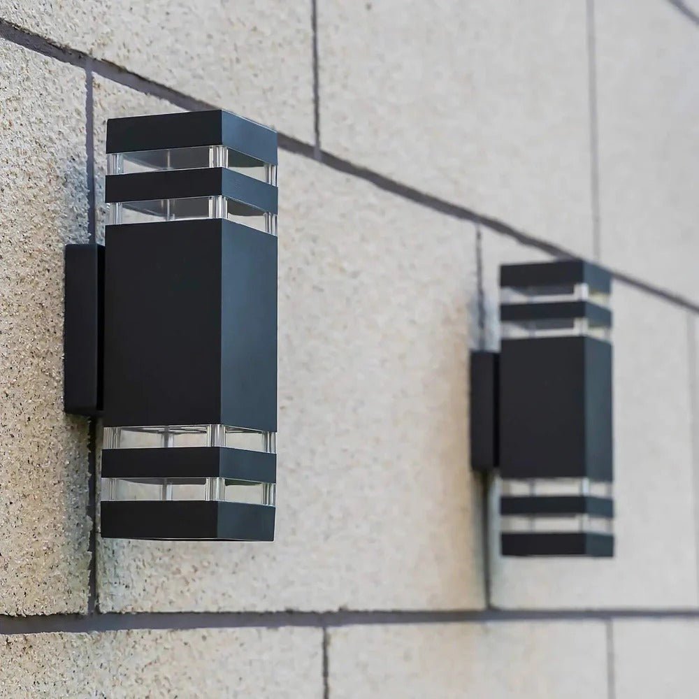 Up Down Black Outdoor Wall Sconce - Lattea Global