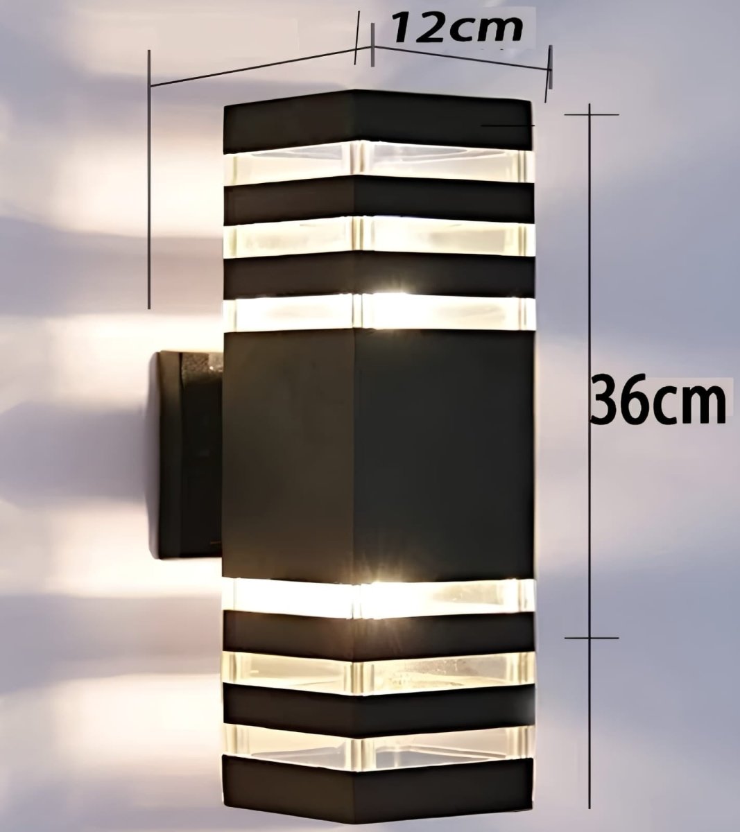 Up Down Black Outdoor Wall Sconce - Lattea Global
