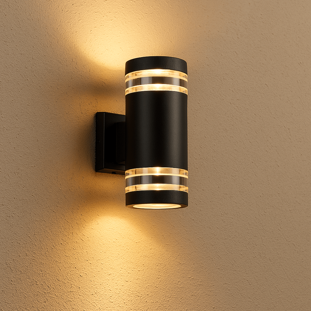 Up Down Black Outdoor Wall Sconce - Lattea Global