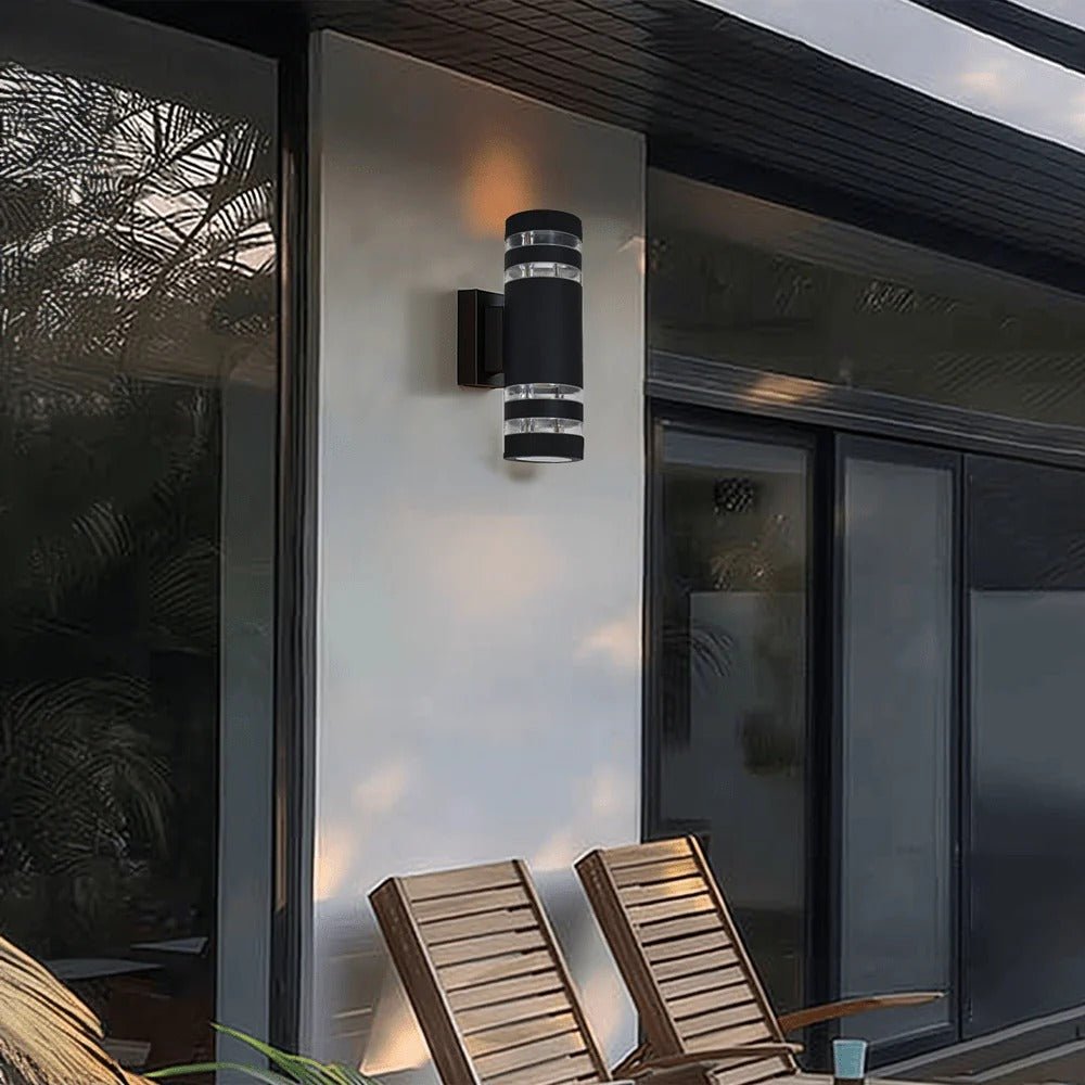 Up Down Black Outdoor Wall Sconce - Lattea Global