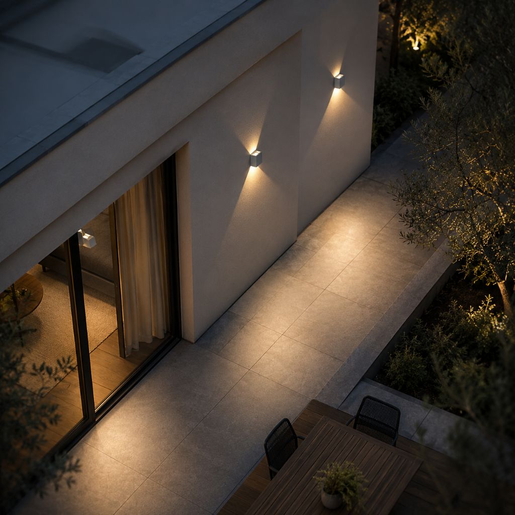 UrbanCube LED Outdoor Wall Lamp - Modern Cube Design & Weatherproof