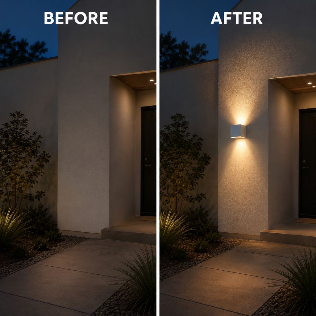 UrbanCube LED Outdoor Wall Lamp - Modern Cube Design & Weatherproof