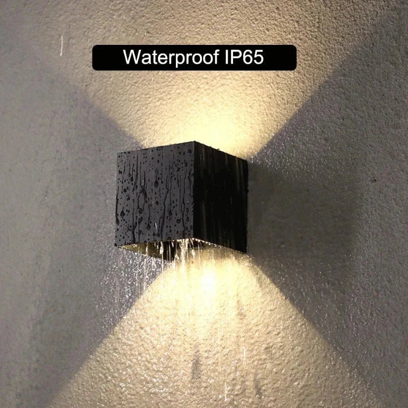 UrbanCube LED Outdoor Wall Lamp - Modern Cube Design & Weatherproof - Lattea Global