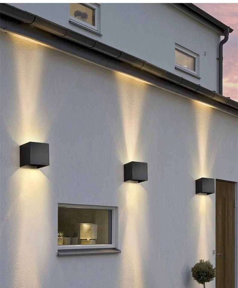 UrbanCube LED Outdoor Wall Lamp - Modern Cube Design & Weatherproof - Lattea Global