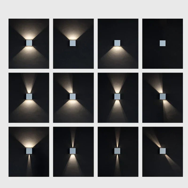 UrbanCube LED Outdoor Wall Lamp - Modern Cube Design & Weatherproof - Lattea Global