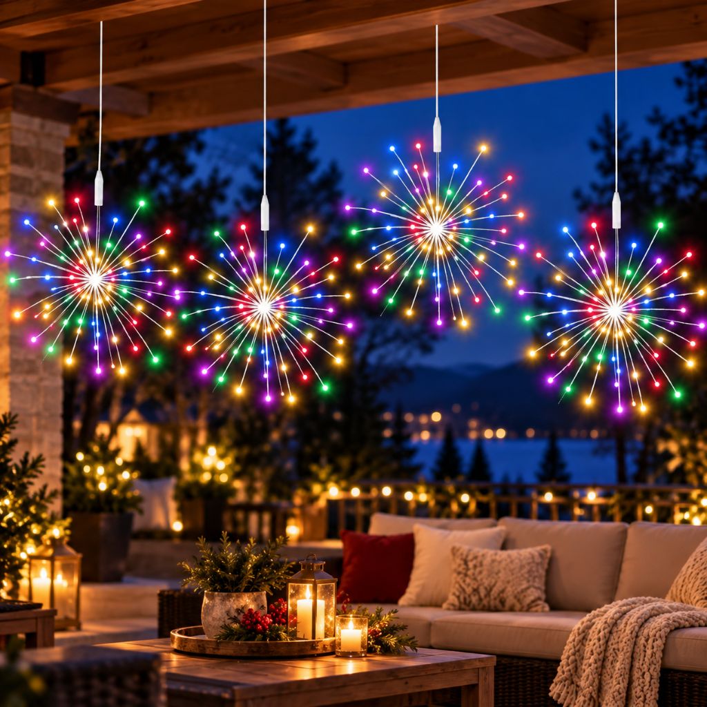 USB LED Starburst Christmas Lights with 8 Lighting Modes
