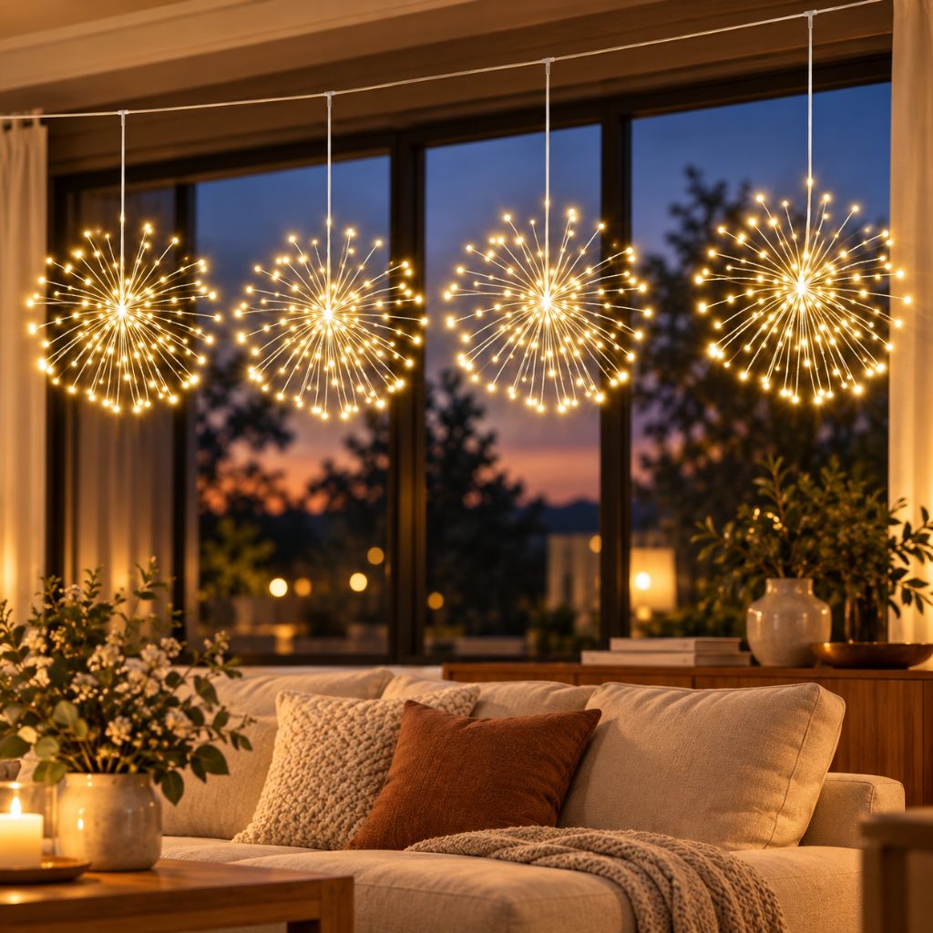 USB LED Starburst Christmas Lights with 8 Lighting Modes