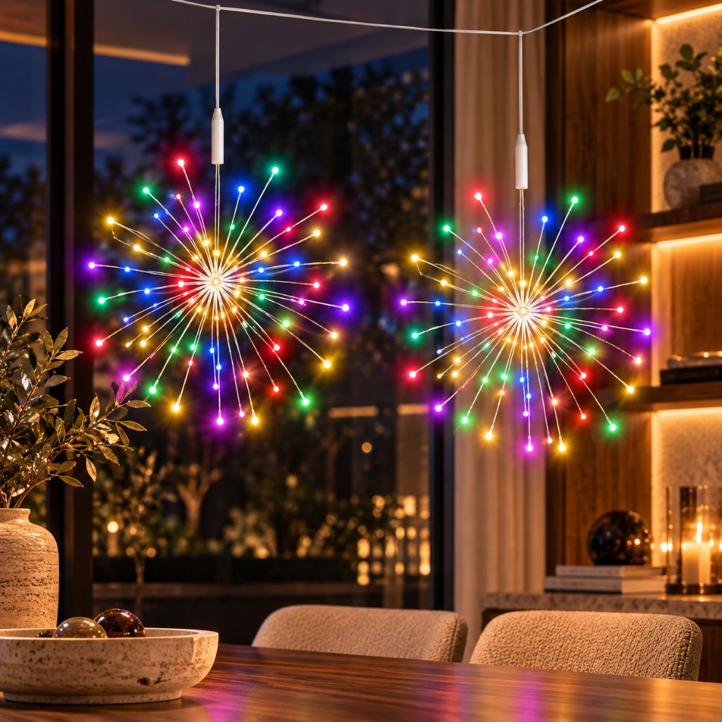USB LED Starburst Christmas Lights with 8 Lighting Modes