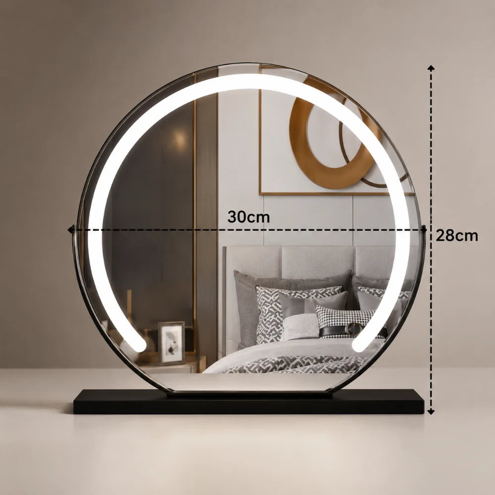 Vanity makeup mirror 15x magnification touch with led lights – view 13