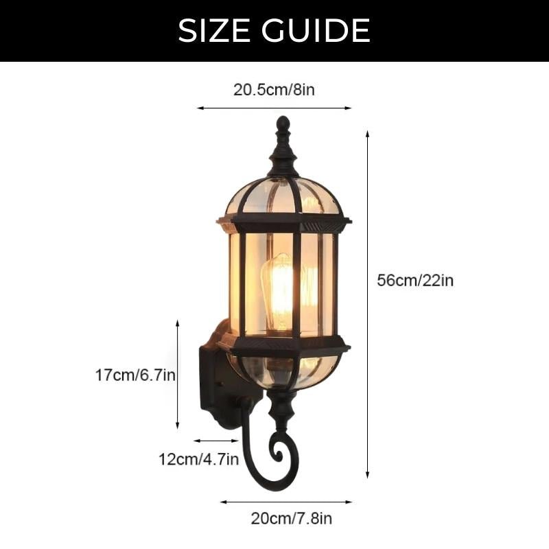 Vintage Outdoor Wall Lamp & Porch Light - Lattea Global