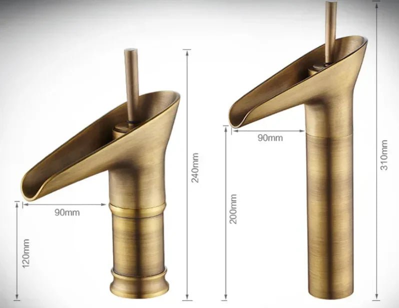 Vintage Waterfall Sink Faucet - Lattea Global