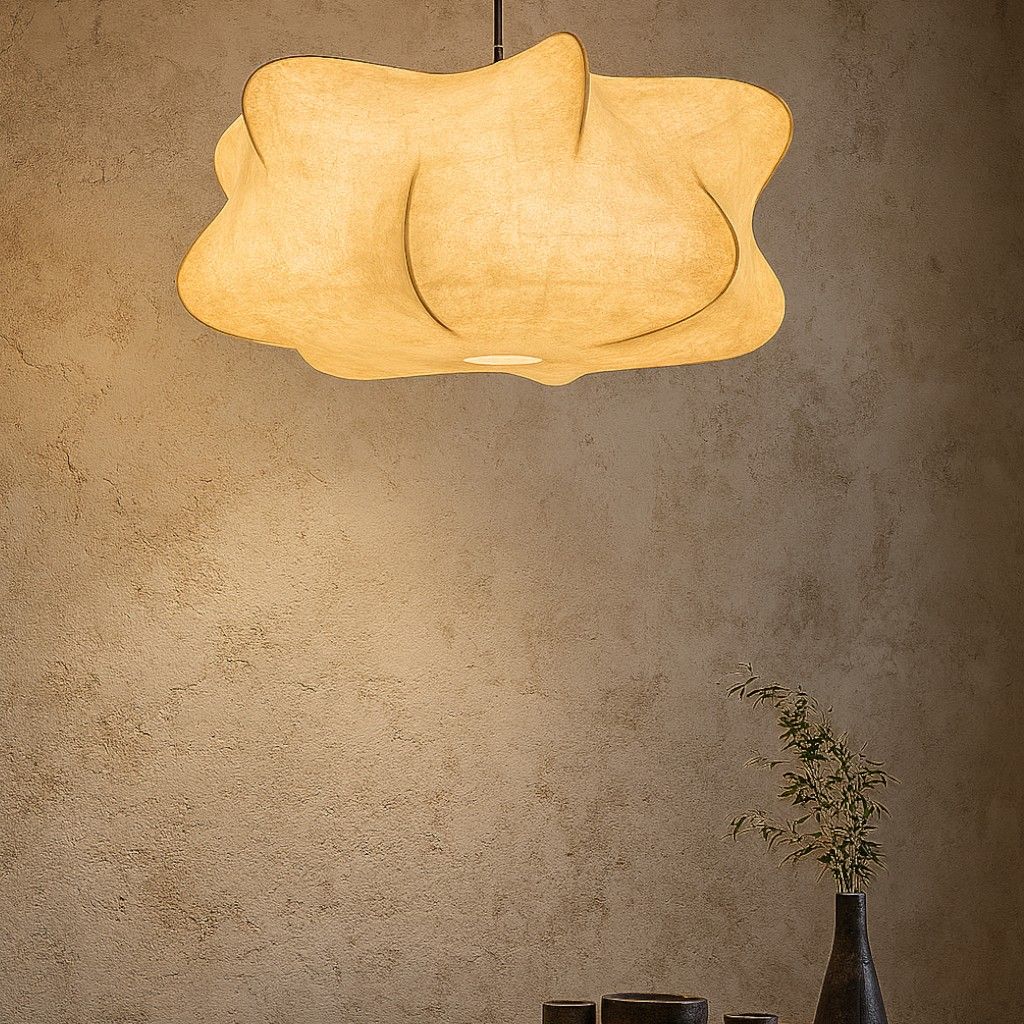 Wabi Sabi Silk Japanese Pendant Light