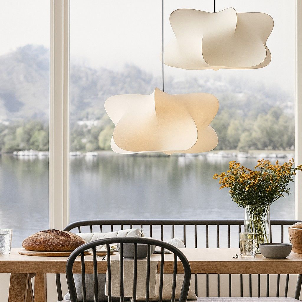 Wabi Sabi Silk Japanese Pendant Light