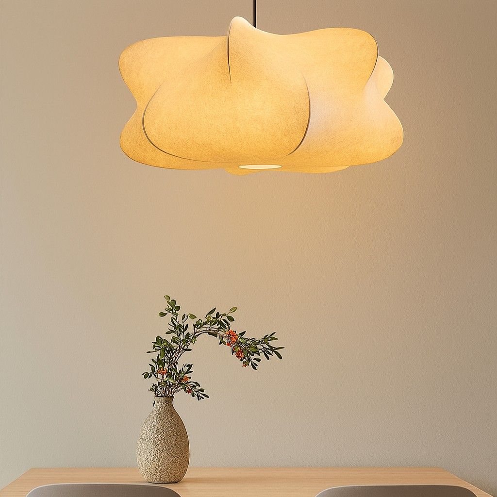 Wabi Sabi Silk Japanese Pendant Light