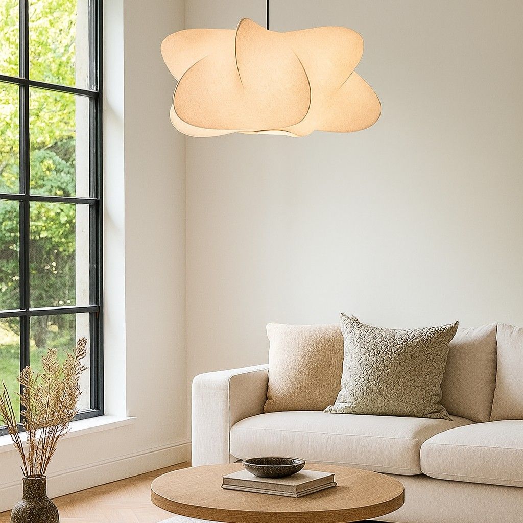 Wabi Sabi Silk Japanese Pendant Light