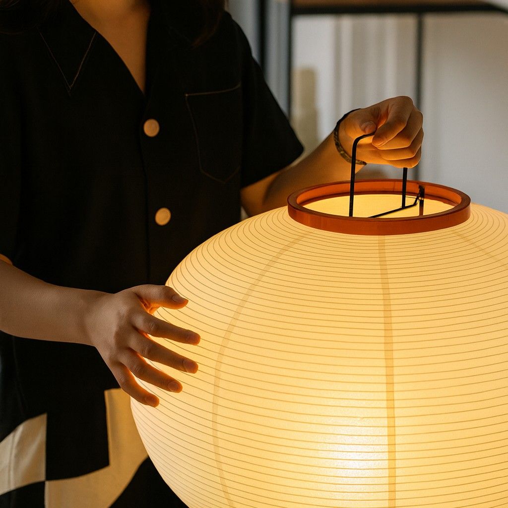 Wabi Sabi Tripod Paper Standing Floor Lamp
