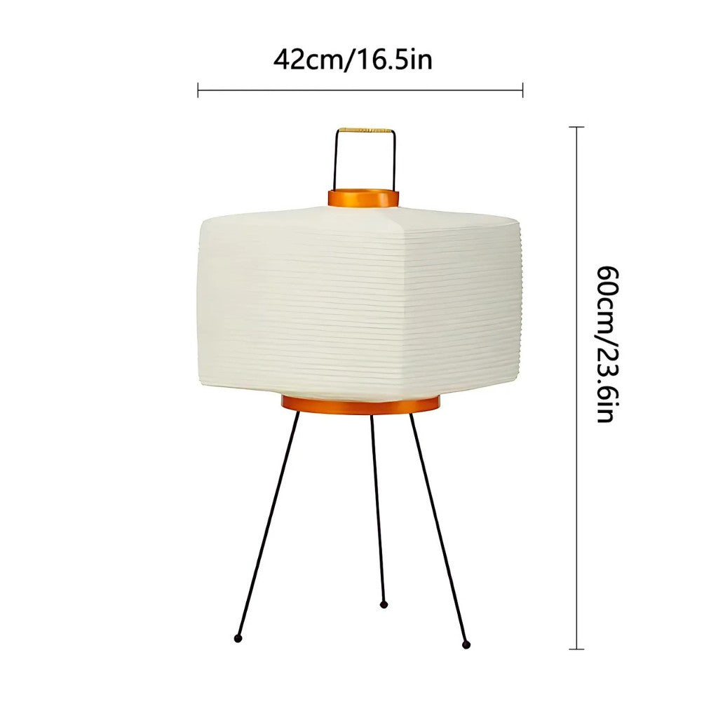 Wabi-Sabi Tripod Rice Paper Floor Lamp