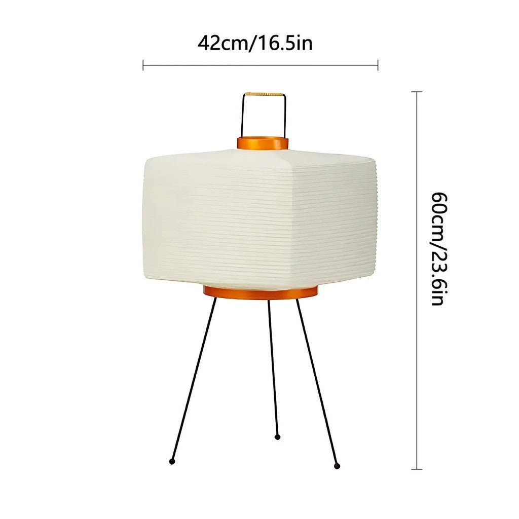 Wabi-Sabi Tripod Rice Paper Floor Lamp