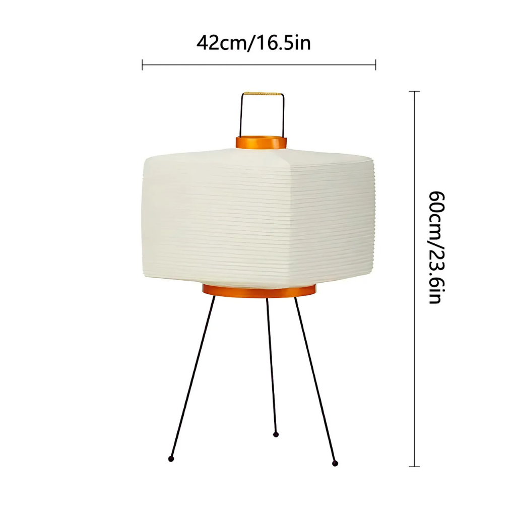 Wabi-Sabi Tripod Rice Paper Floor Lamp