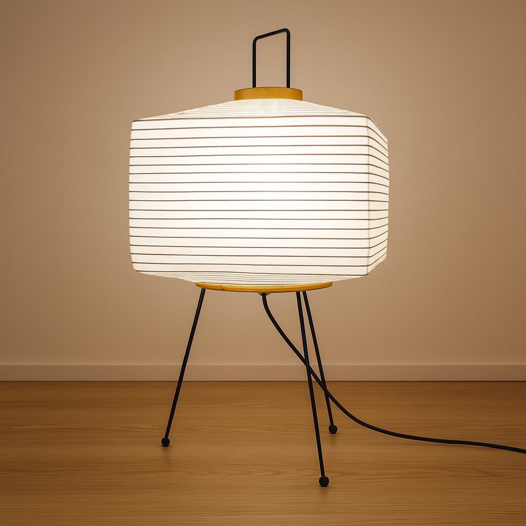 Wabi-Sabi Tripod Rice Paper Floor Lamp