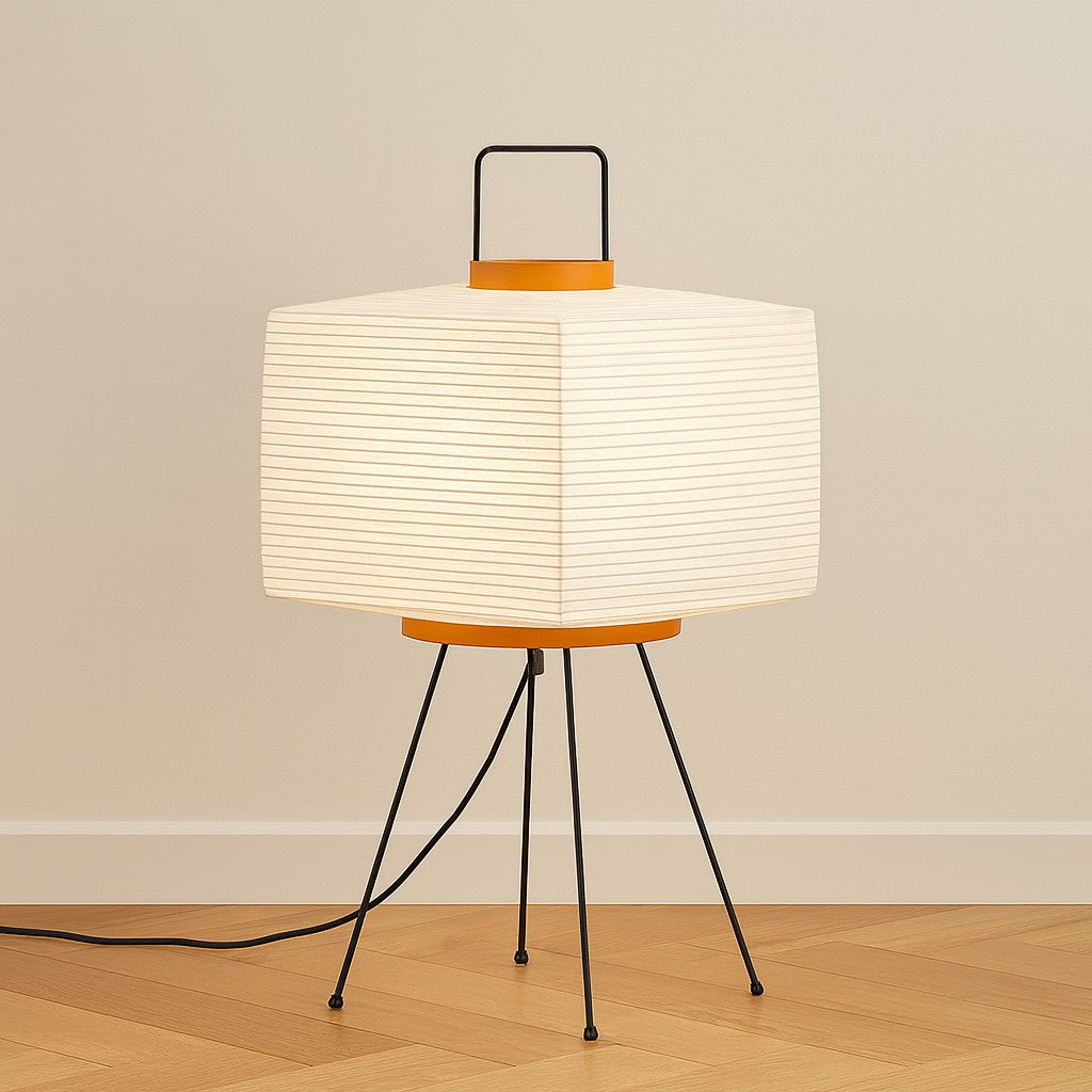 Wabi-Sabi Tripod Rice Paper Floor Lamp