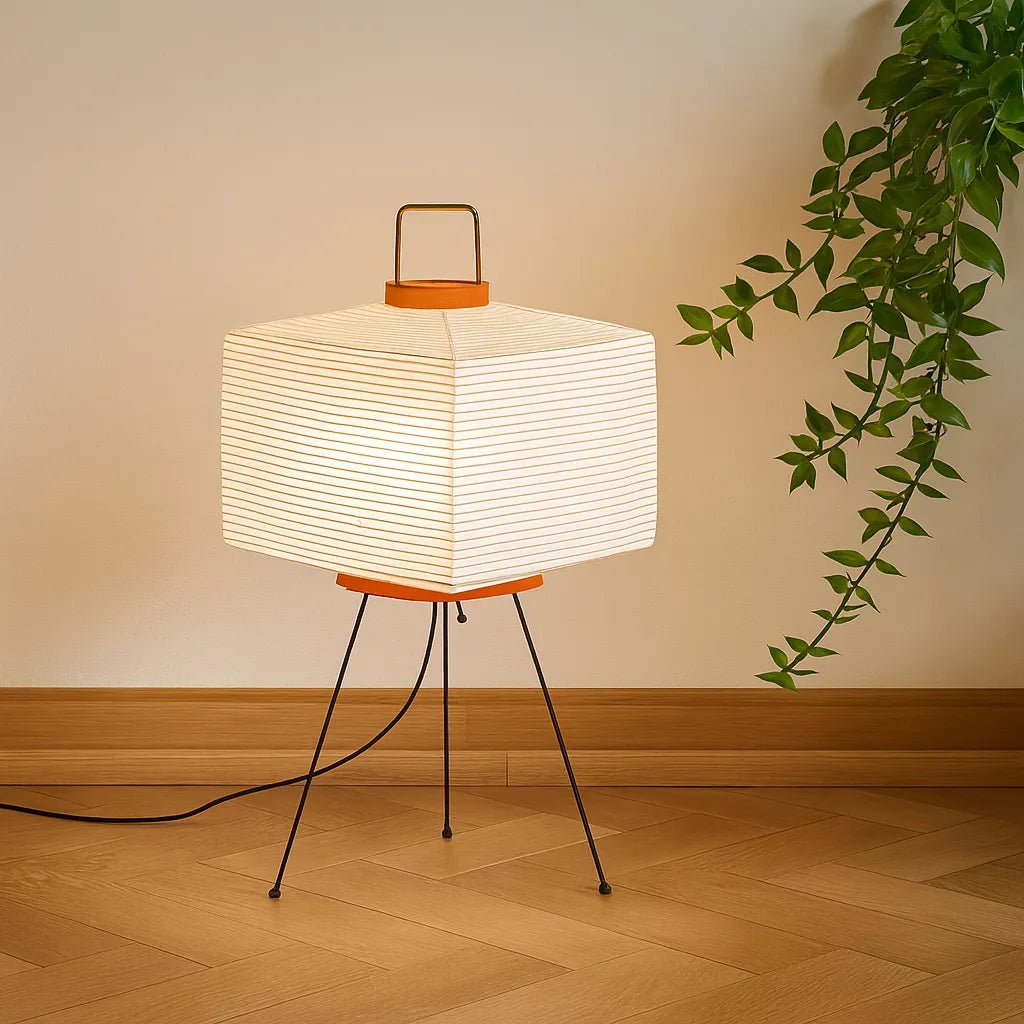 Wabi-Sabi Tripod Rice Paper Floor Lamp