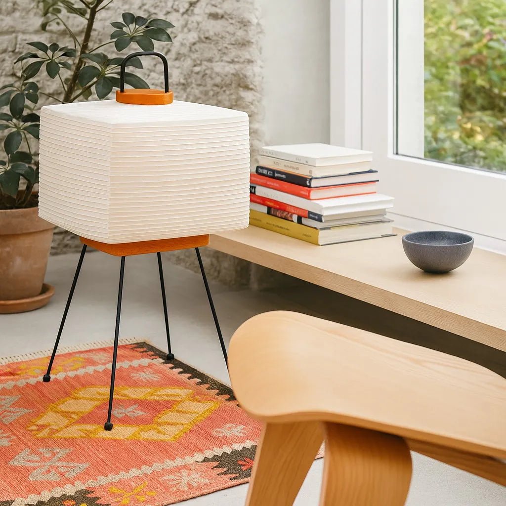 Wabi-Sabi Tripod Rice Paper Floor Lamp