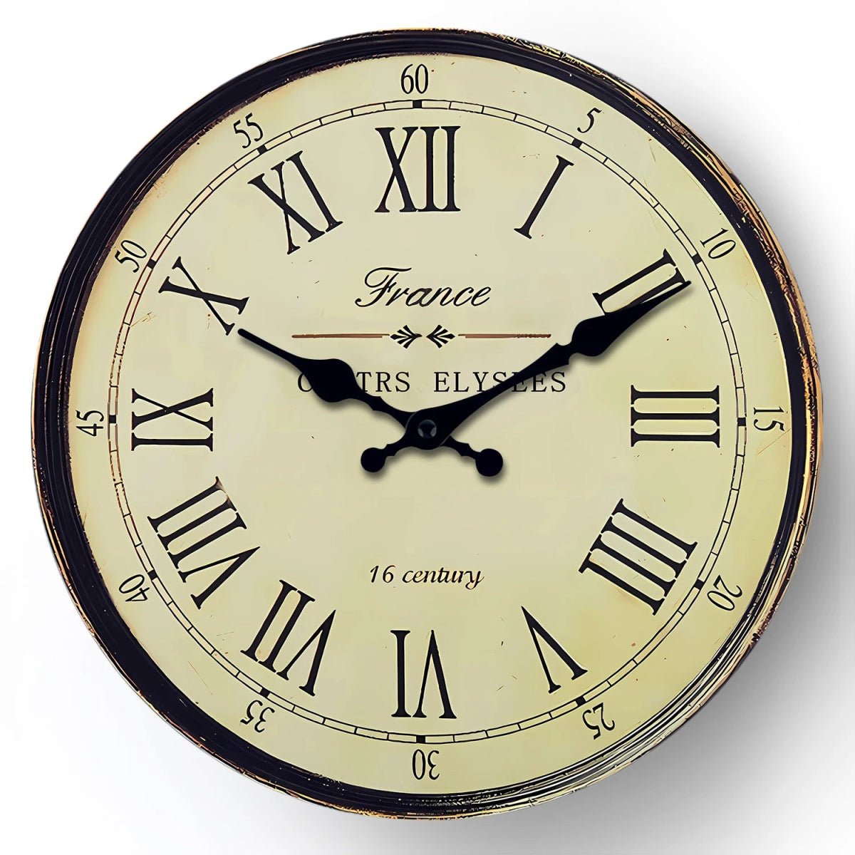 Wall Clock Classic French Design - Silent Quartz Movement - Lattea Global