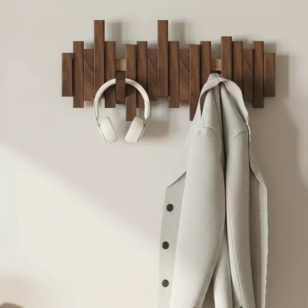 Wall-mounted coat rack premium wood wall hooks – view 9