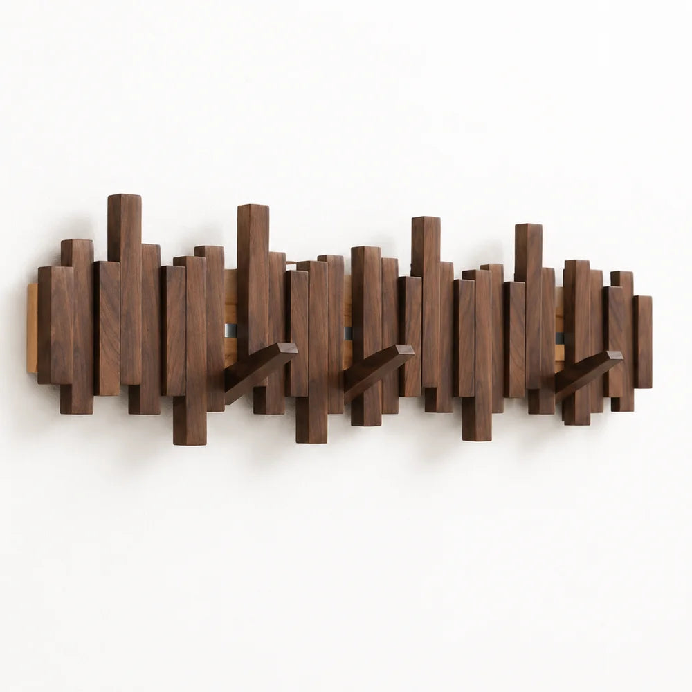 Wall-mounted coat rack premium wood wall hooks – view 19
