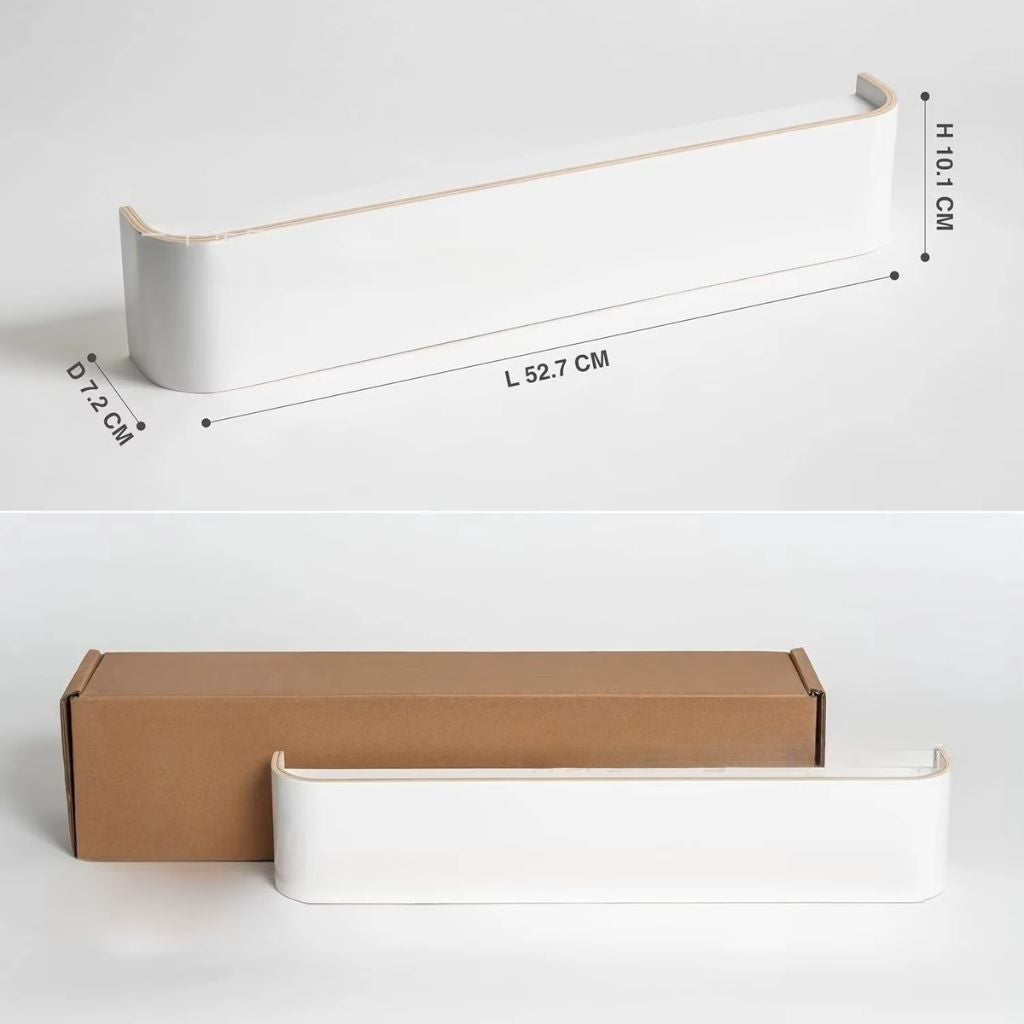 Walnut Wood Wall Hanger with Shelf 5 Hooks