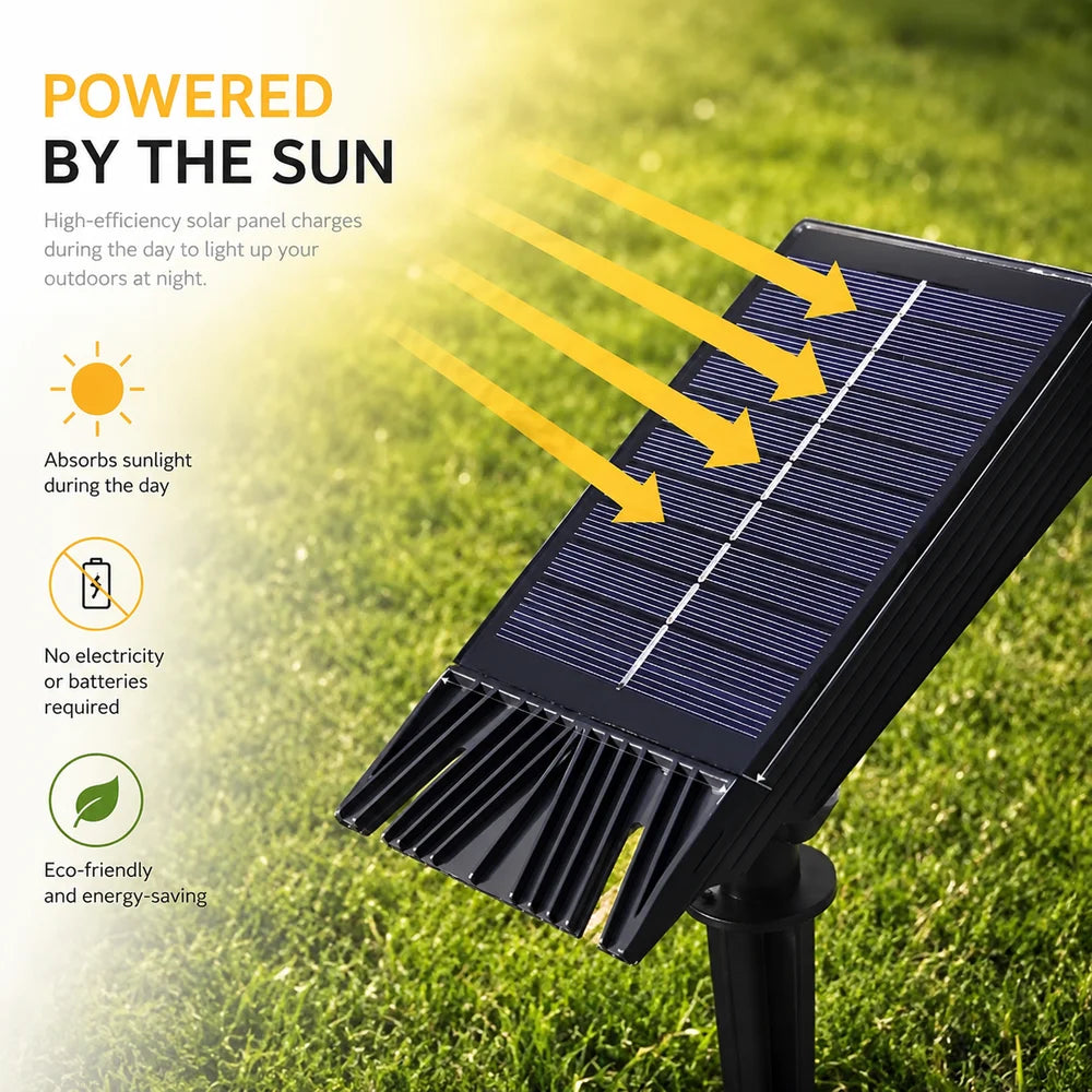 Waterproof led solar spotlight multi-zoom landscape lighting - view 6