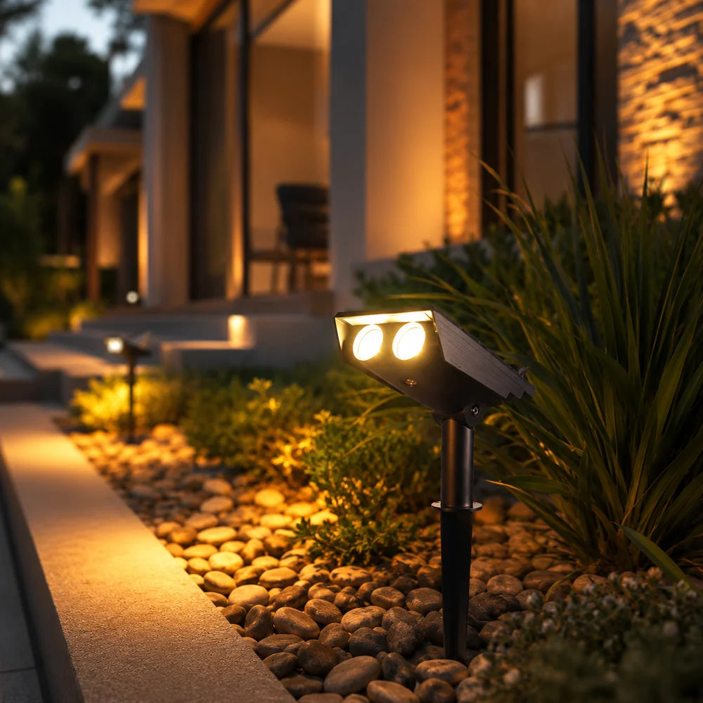 Waterproof led solar spotlight multi-zoom landscape lighting - view 17