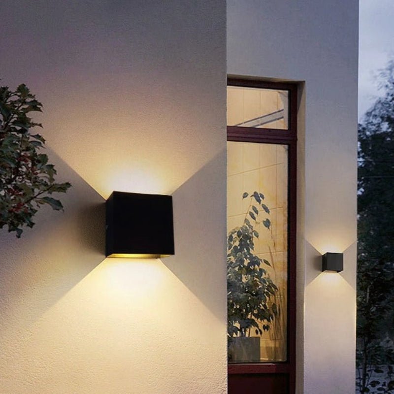 Weatherproof Cube Up Down Wall Light - Lattea Global