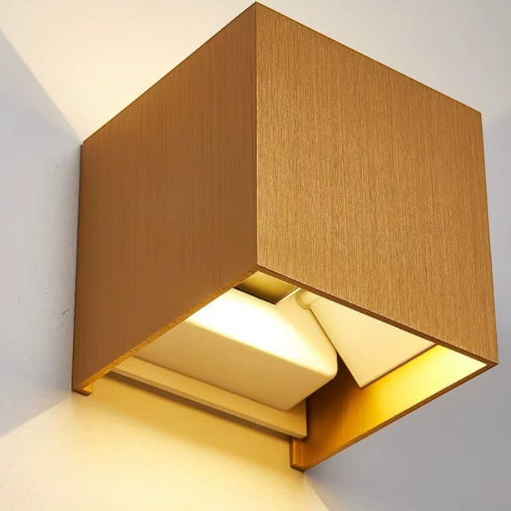 Weatherproof Cube Up Down Wall Light