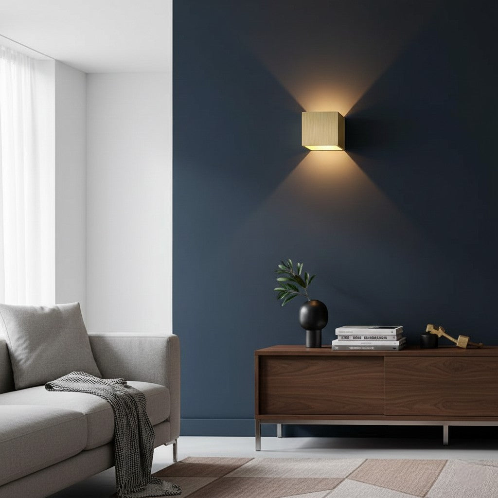 Weatherproof Cube Up Down Wall Light