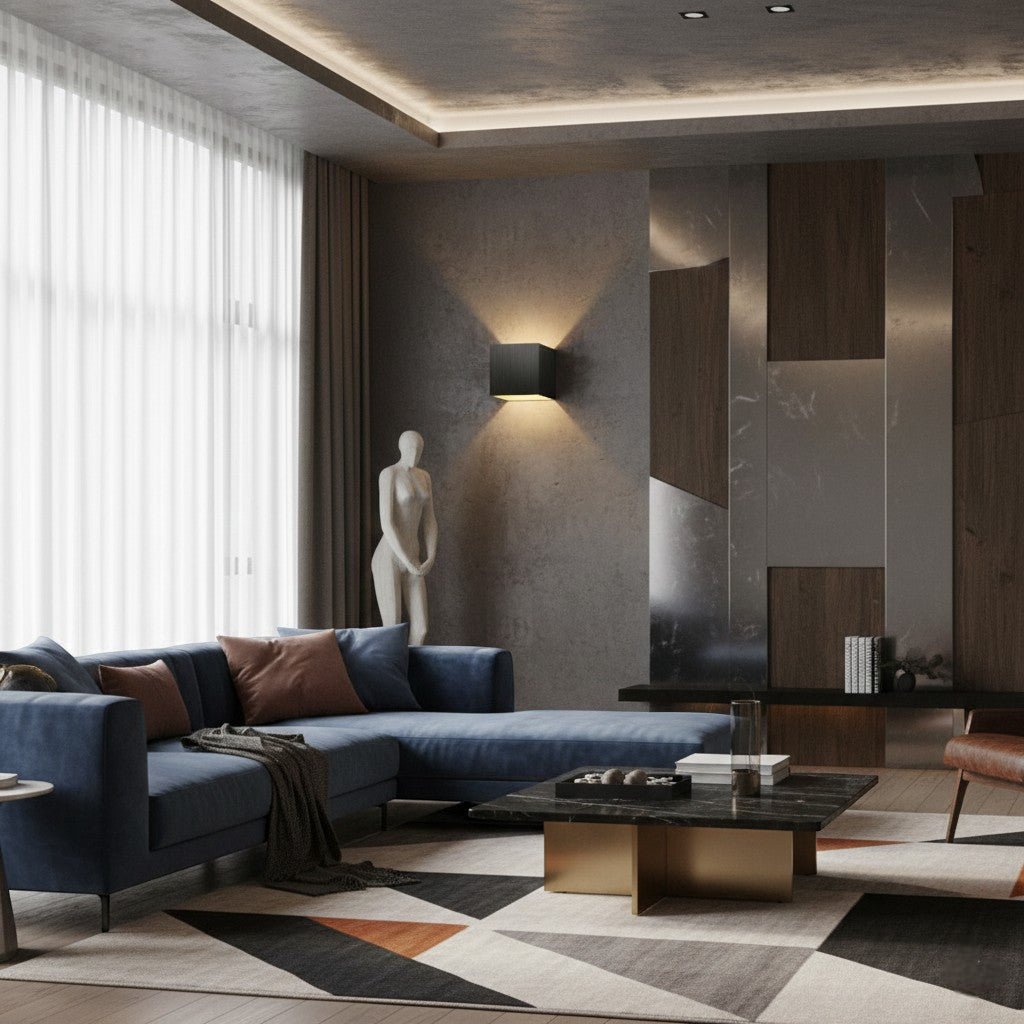 Weatherproof Cube Up Down Wall Light