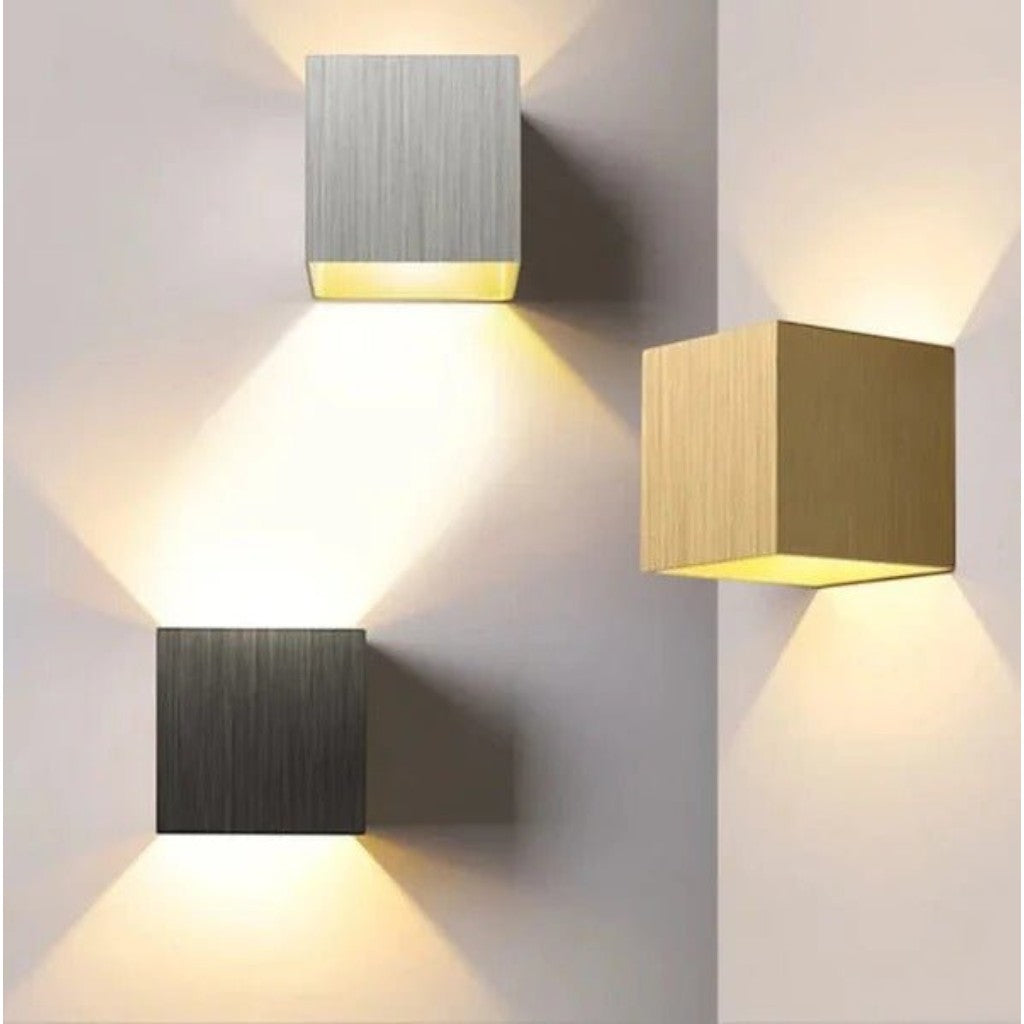Weatherproof Cube Up Down Wall Light
