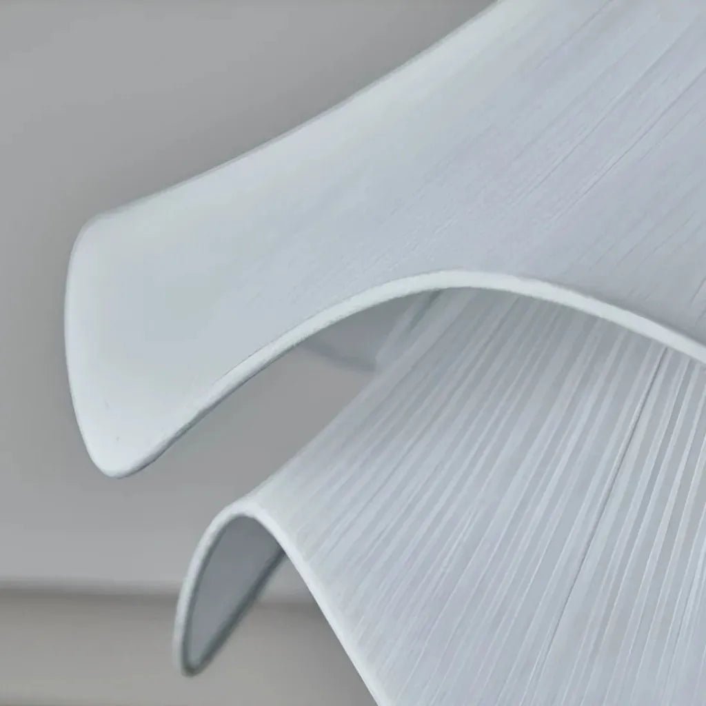 White Fabric Flower LED Pendant Light