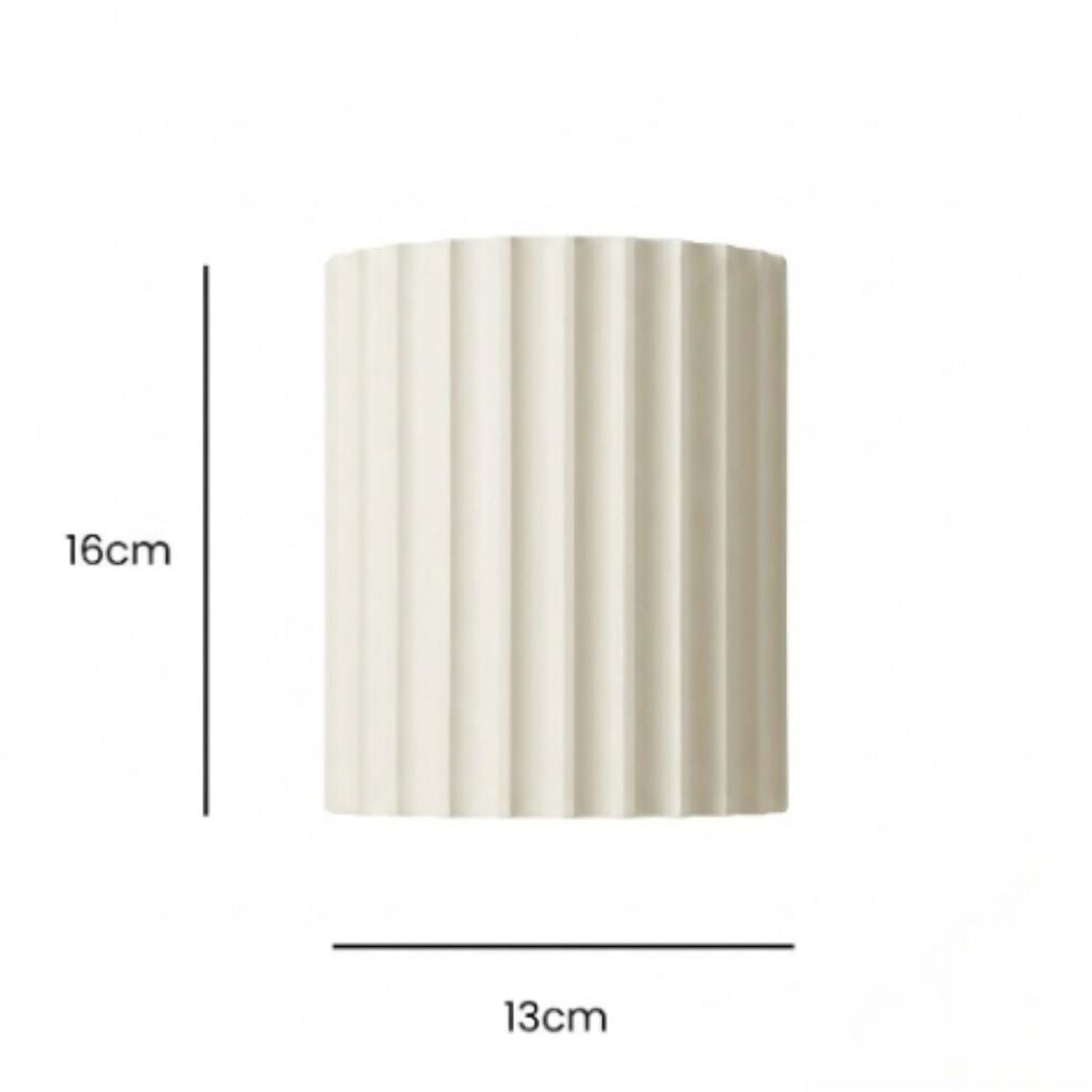 White Nordic Minimalist LED Wall Lamp - Macaron Resin - Lattea Global