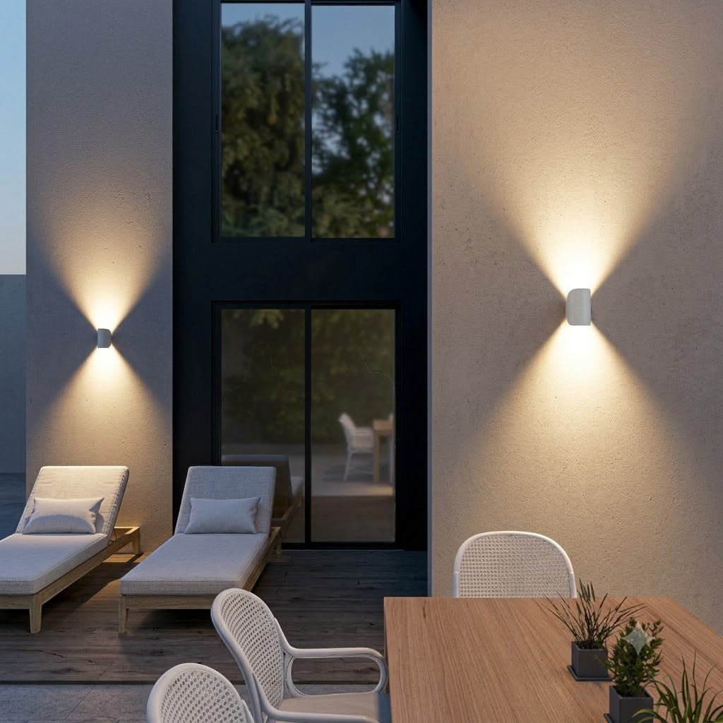 White Up Down Modern Wall Sconce Light - Lattea Global