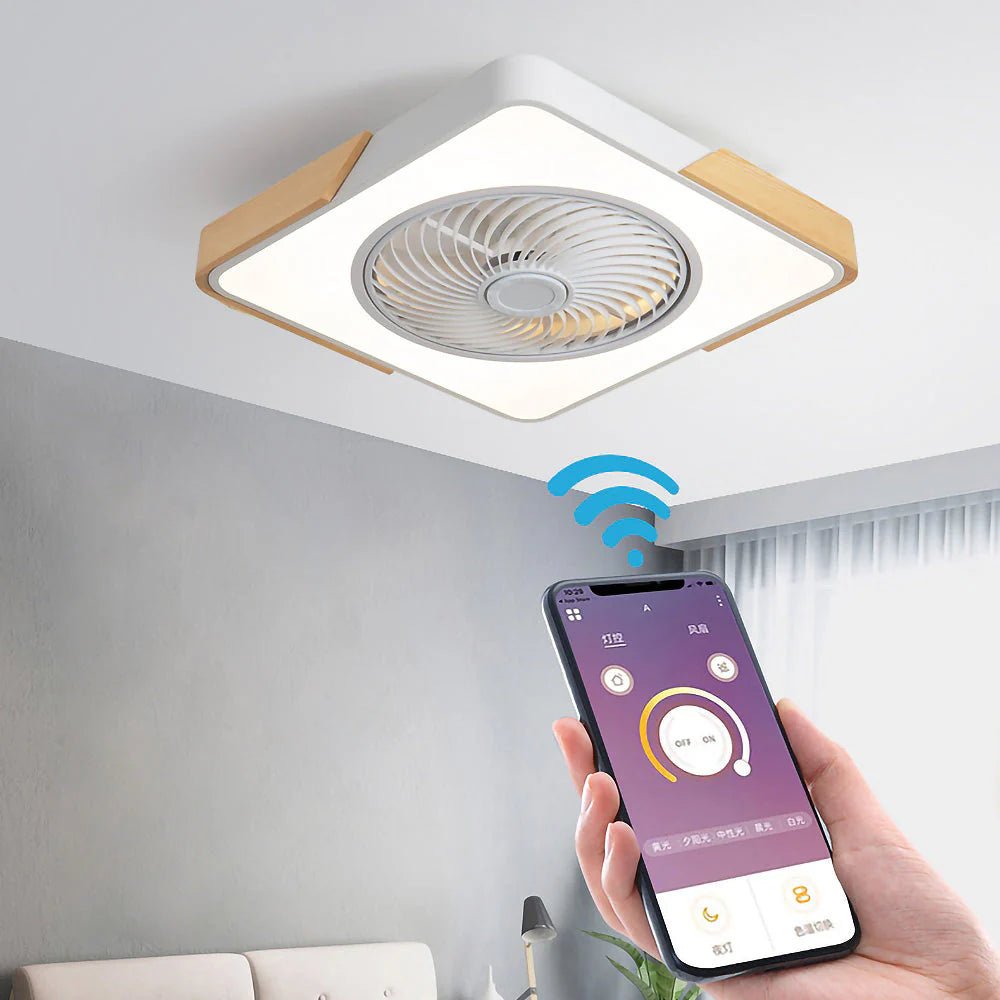Wood Ceiling Fans with LED Lights - Lattea - Lattea Global