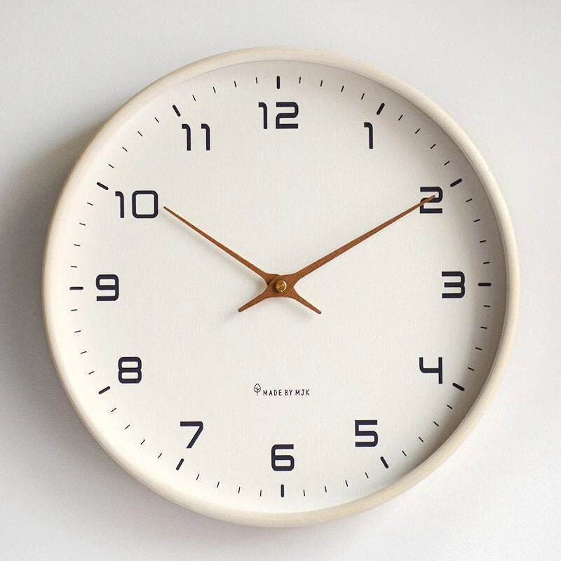 Wooden Wall Clock Scandinavian Minimalist Design - Lattea Global