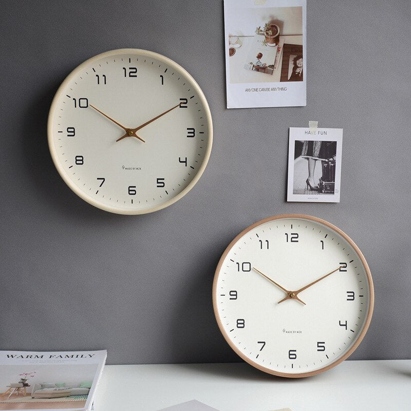 Wooden Wall Clock Scandinavian Minimalist Design - Lattea Global