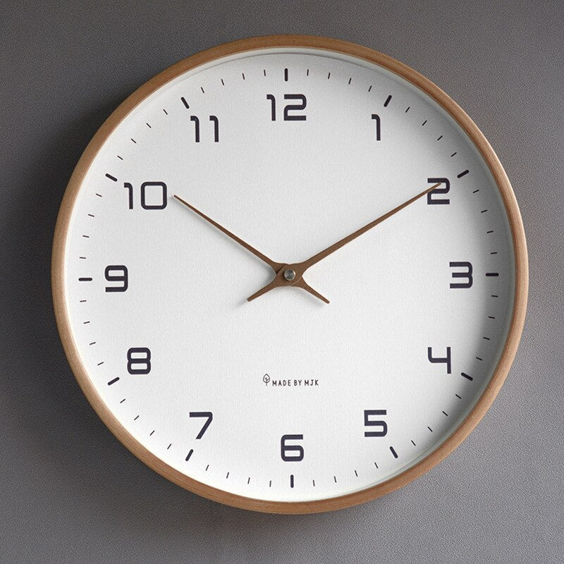 Wooden Wall Clock Scandinavian Minimalist Design - Lattea Global