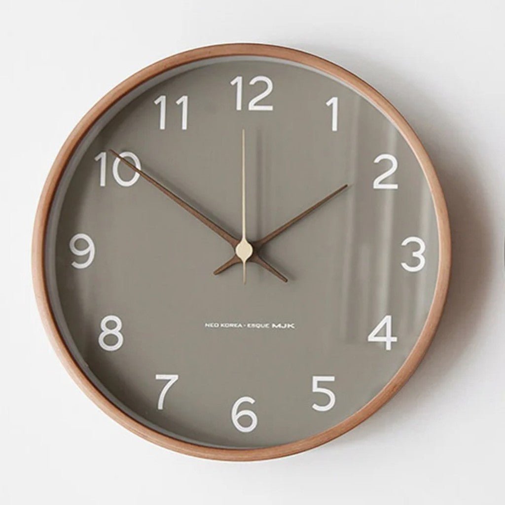 Wooden Wall Clock Scandinavian Minimalist Design - Lattea Global