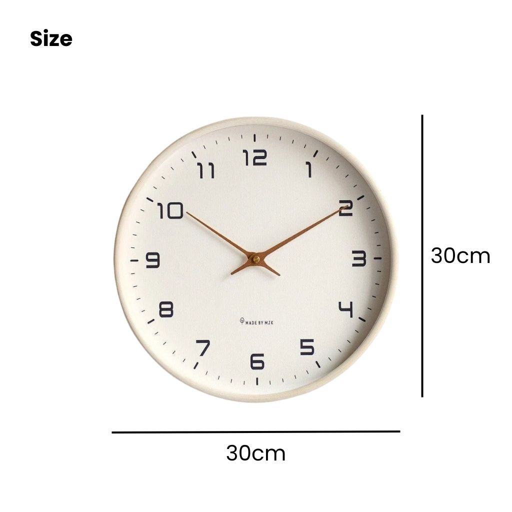 Wooden Wall Clock Scandinavian Minimalist Design